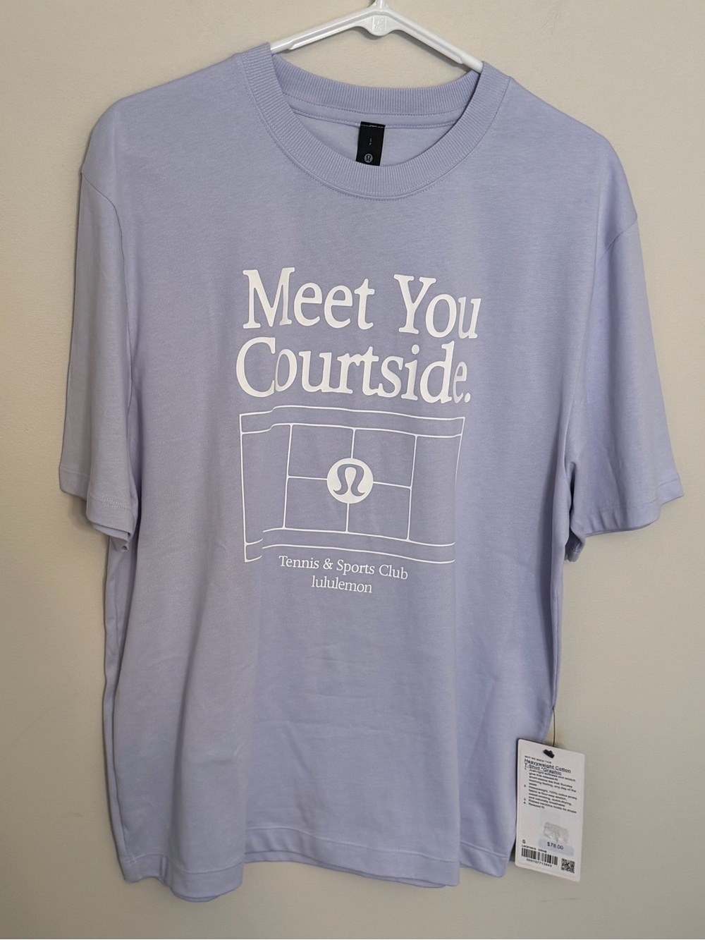 NWT Lululemon Heavyweight Cotton T-Shirt Courtside Graphic (unisex) size Small